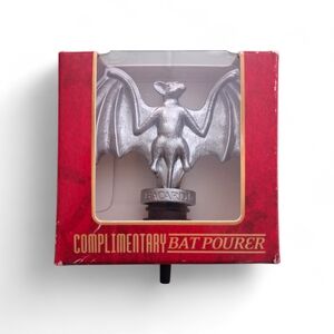Bacardi Rum Pewter Bat Bottle Spout Pourer
